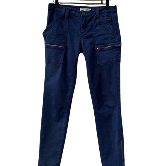 Joie Women’s Park Skinny Utility Cargo Pants - Navy Blue; Size 25 - Picture 2 of 13